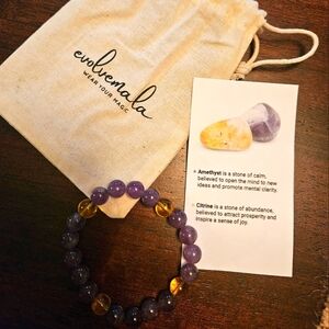 Evolve Mala Handmade Gem Stone Stretchable Bracelet NWT